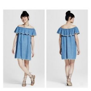 Mossimo Off the Shoulder Chambray Denim Dress